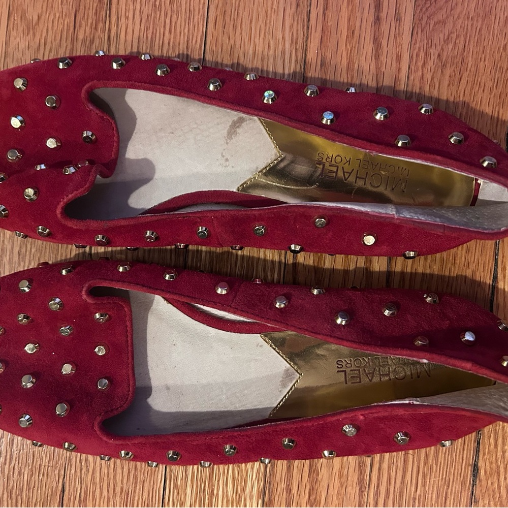 Michael Kors gold studded suede flats - Picture 5 of 5